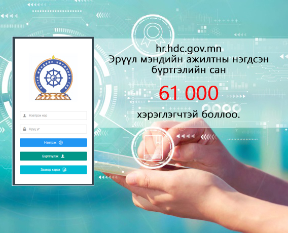 Эрүүл мэндийн ажилтны нэгдсэн бүртгэлийн сан 61 000 хэрэглэгчтэй боллоо